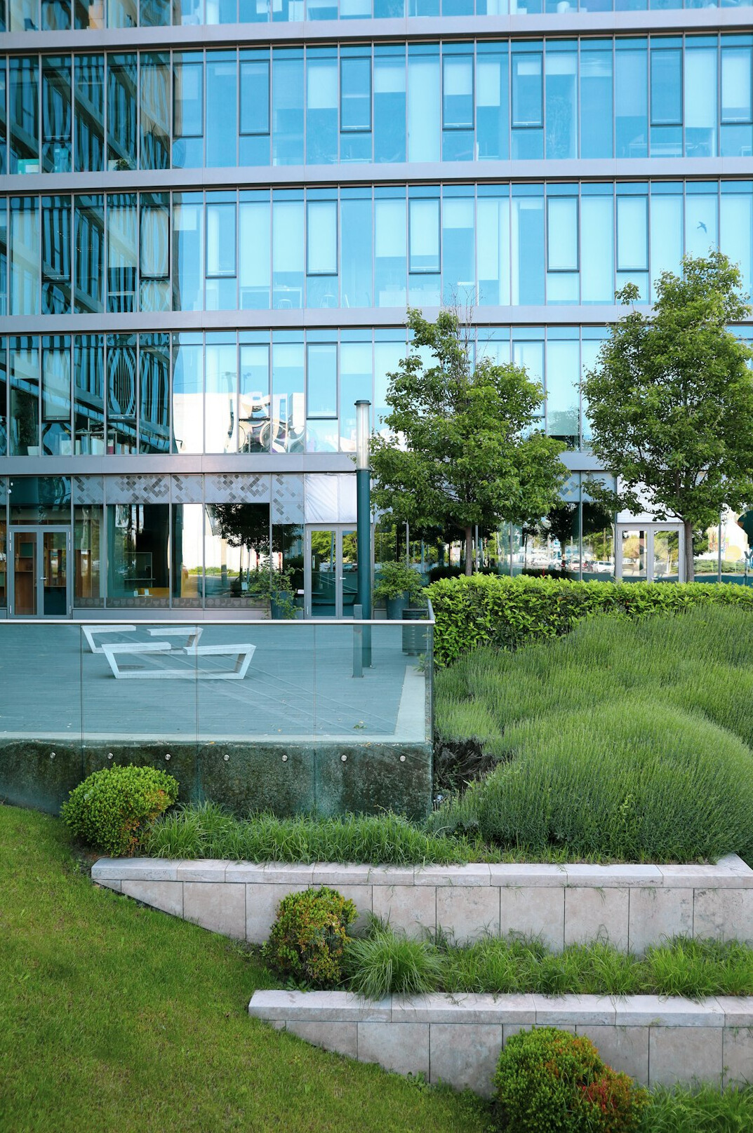 green office building